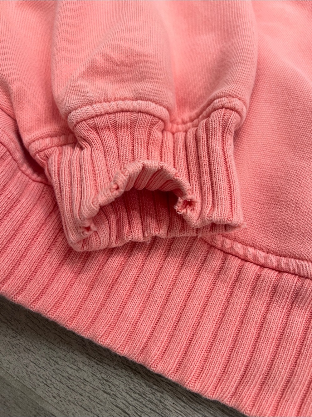 aerie Coral- Pink Half-Zip Pullover Sweatshirt Size Medium - Picture 2 of 4